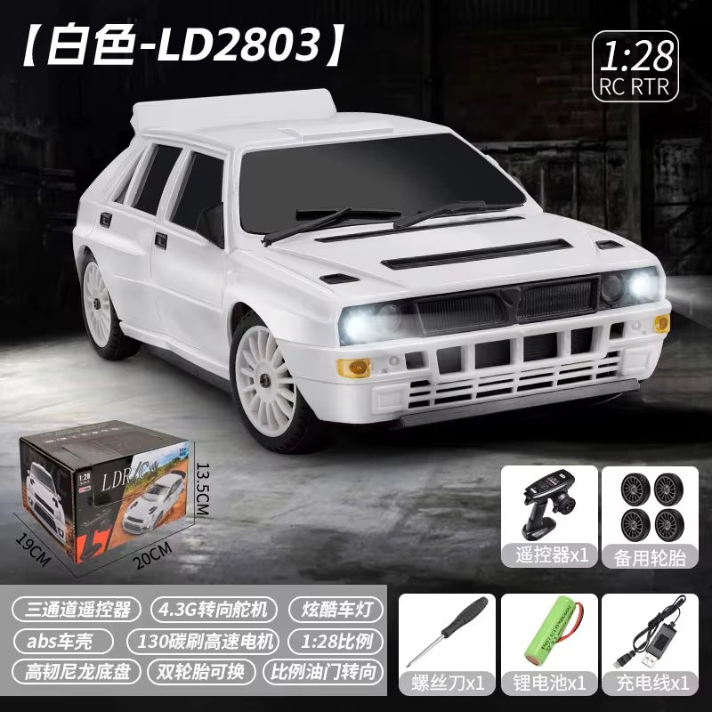 LD2801 RC Drift Car 1:28 Race Cars 2.4G Radio Control 4WD High-Speed Motor Vehicle Model Cars Toy for Christmas Gifts
