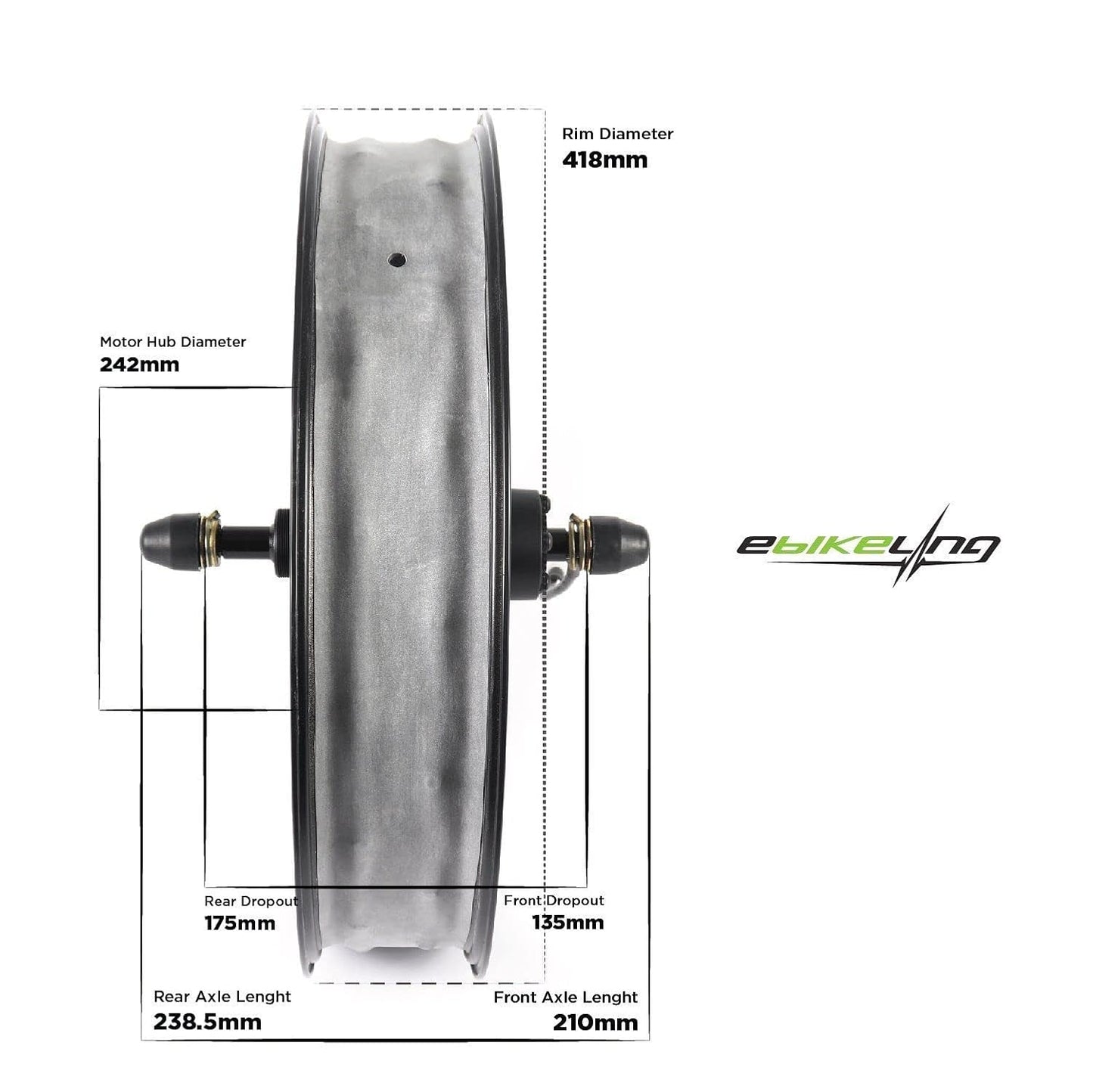 Ebike Conversion Kit 48V 1200W, Front Wheel 20" Fat Electric Bike Conversion Kit, Add on Electric Bike Kit, High Performance, Waterproof for Easy Installation, Efficient Commuting Solution