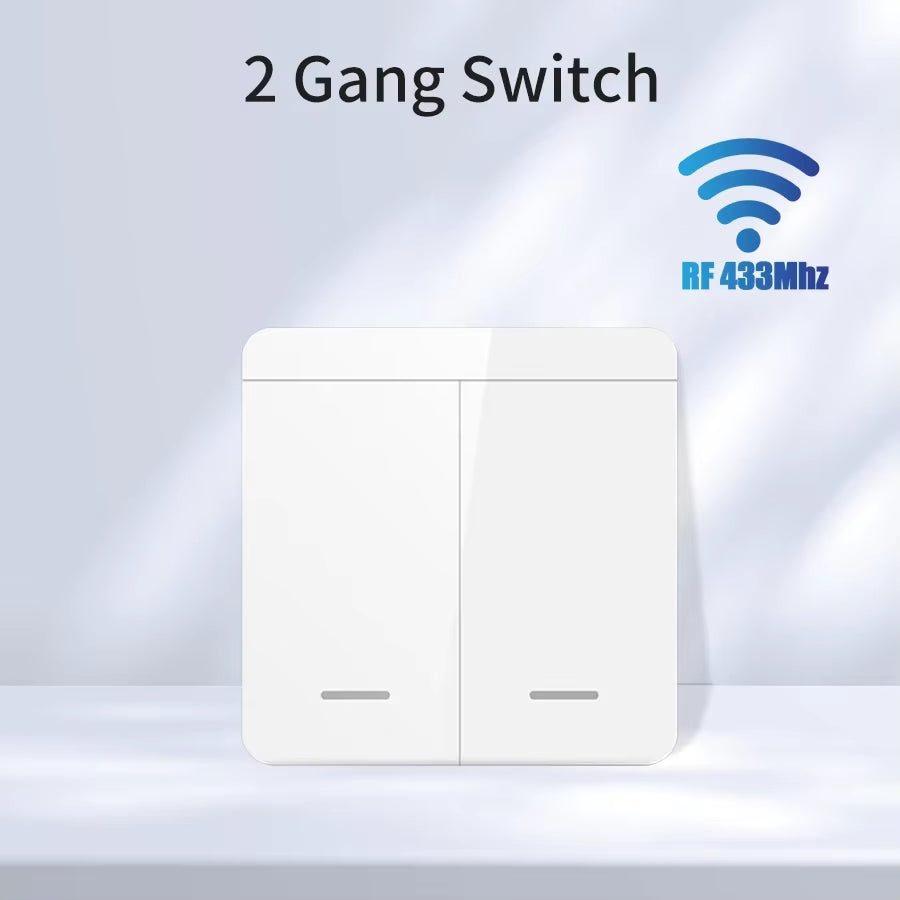 WiFi RF 433MHz Smart Switch - Tuya Smart Life Compatible with Alexa and Google Assistant for Remote Wireless Control of LED Lighting