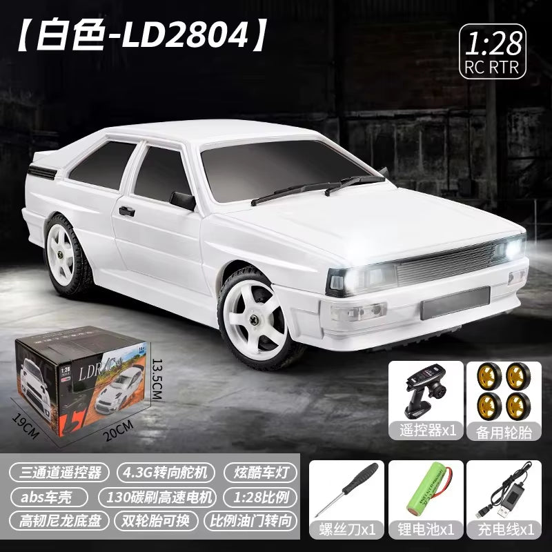 LD2801 RC Drift Car 1:28 Race Cars 2.4G Radio Control 4WD High-Speed Motor Vehicle Model Cars Toy for Christmas Gifts