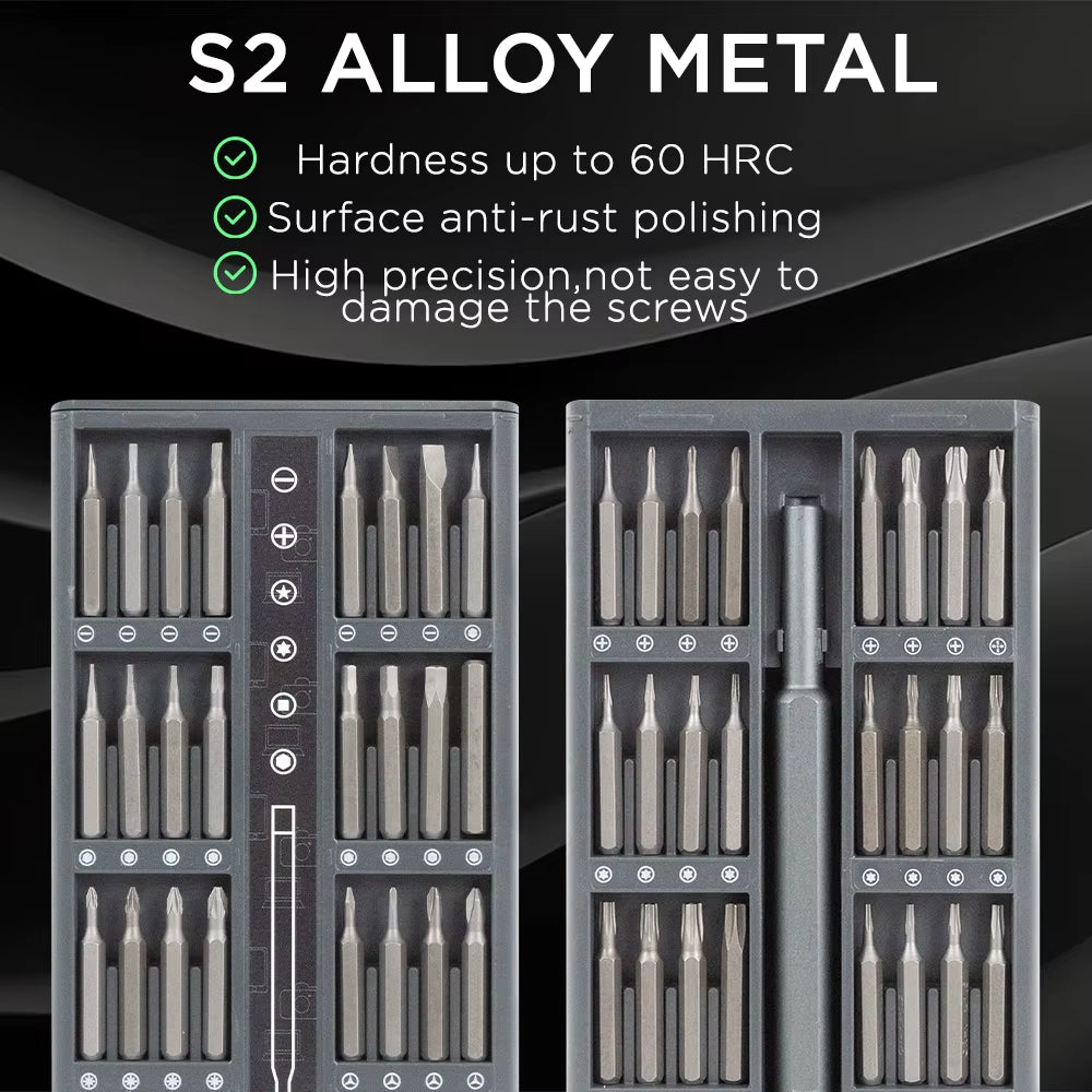 25-in-1 Magnetic Precision Screwdriver Set - Ultimate Mini Tools Kit for Mobile Phone & PC Repair with Torx & Hex Bits