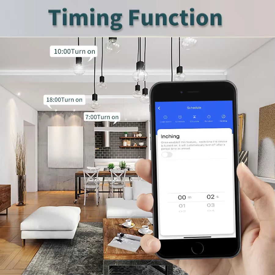 WiFi RF 433MHz Smart Switch - Tuya Smart Life Compatible with Alexa and Google Assistant for Remote Wireless Control of LED Lighting