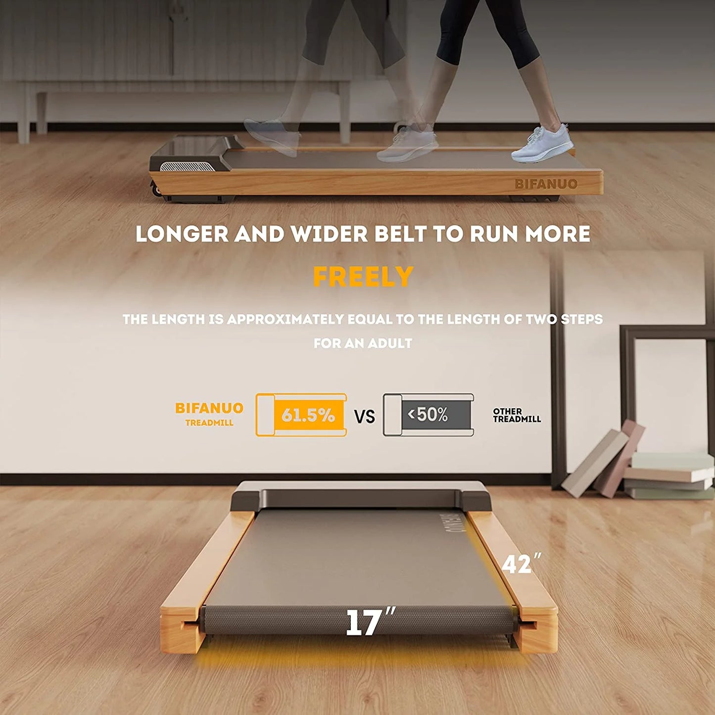 Walking Pad - under Desk Treadmill, Treadmill for Indoor/Outdoor, Quiet and Stable Pad with Remote Control LED Display- Ideal for Fitness Enthusiasts,Pitch Black
