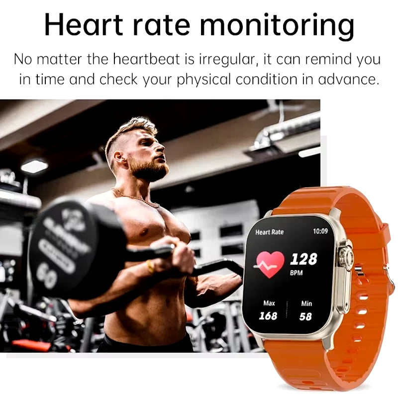 T900 Ultra Smartwatch - Bluetooth Talk, Message Alerts, Heart Rate Monitor & Sports Features for Android & iOS - Perfect for Men & Women
