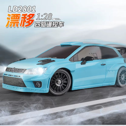 LD2801 RC Drift Car 1:28 Race Cars 2.4G Radio Control 4WD High-Speed Motor Vehicle Model Cars Toy for Christmas Gifts