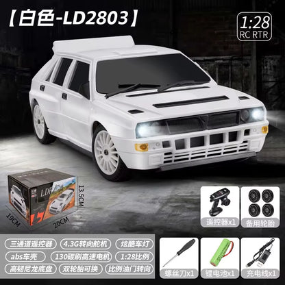 LD2801 RC Drift Car 1:28 Race Cars 2.4G Radio Control 4WD High-Speed Motor Vehicle Model Cars Toy for Christmas Gifts