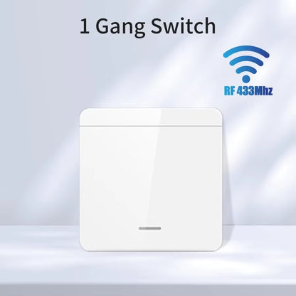 WiFi RF 433MHz Smart Switch - Tuya Smart Life Compatible with Alexa and Google Assistant for Remote Wireless Control of LED Lighting