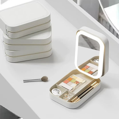 Illuminated Travel Makeup Mirror by Periodicali - Perfect for On-the-Go Touch-Ups
