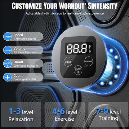 Upgraded Adult Smart Music Boxing Machine, Boxing Music Fitness Machine with Smart Display and Boxing Gloves, Smart Boxing Machine Wall-Mounted Music for Home and Gym (Black)