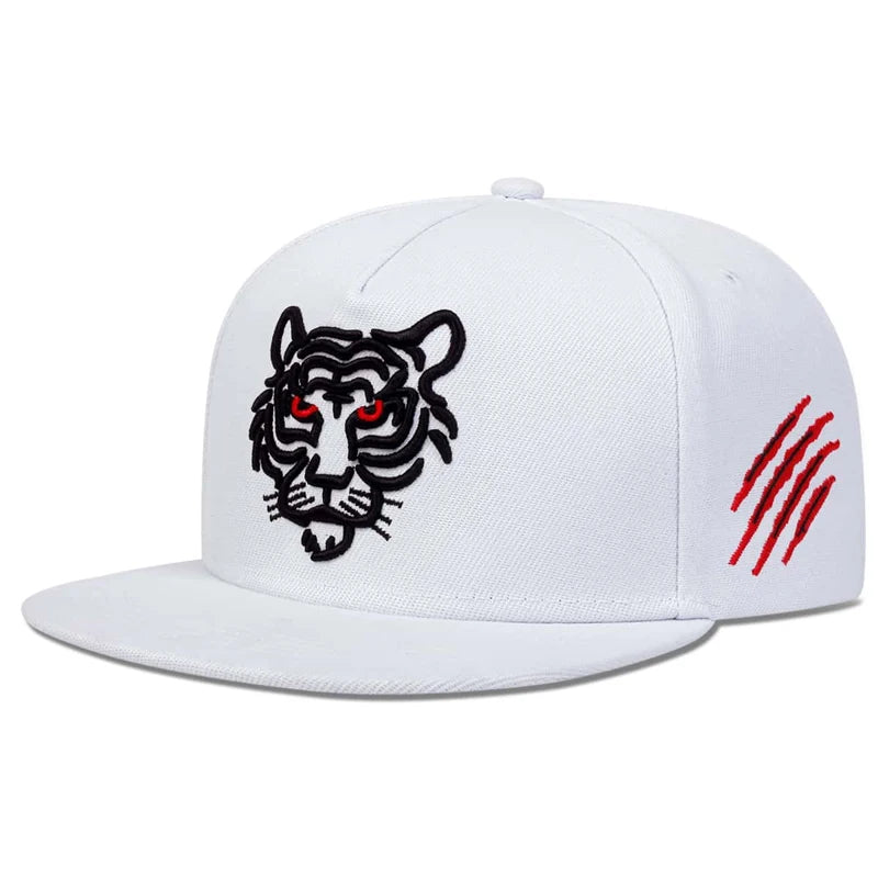 Cotton Black Tiger Embroidery Baseball Cap Men Women Snapback Hats Summer Leisure Trucker Caps Unisex Hip Hop Hats Gorras