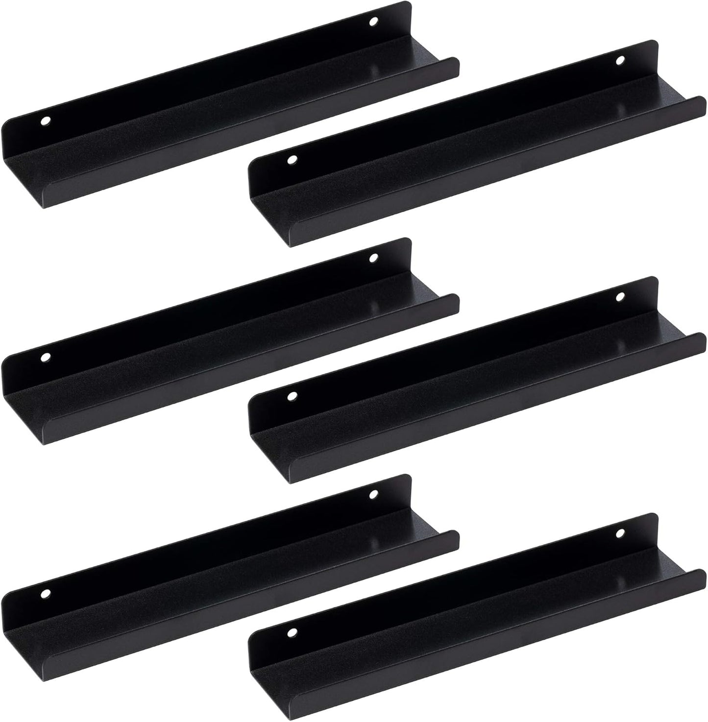 LP Vinyl Record Wall Display Shelf - Display Your Favorite LP Records in Style (6 Pack, Black)