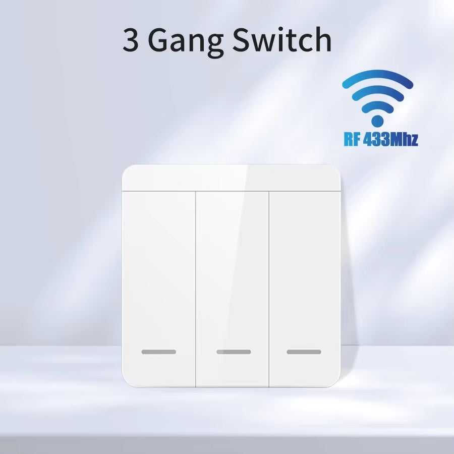 WiFi RF 433MHz Smart Switch - Tuya Smart Life Compatible with Alexa and Google Assistant for Remote Wireless Control of LED Lighting