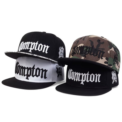Men Compton Snapback Hats Bone Fashion Hip Hop Baseball Cap for Adult Adjustable Sports Leisure Caps Trucker Caps Gorras