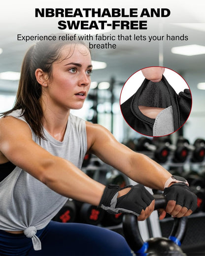 Workout Gloves for Men and Women, Weight Lifting Gloves with Excellent Grip, Lightweight Gym Gloves for Weightlifting, Cycling, Exercise, Crosstraining, Pull Ups, Fitness, Climbing and Rowing